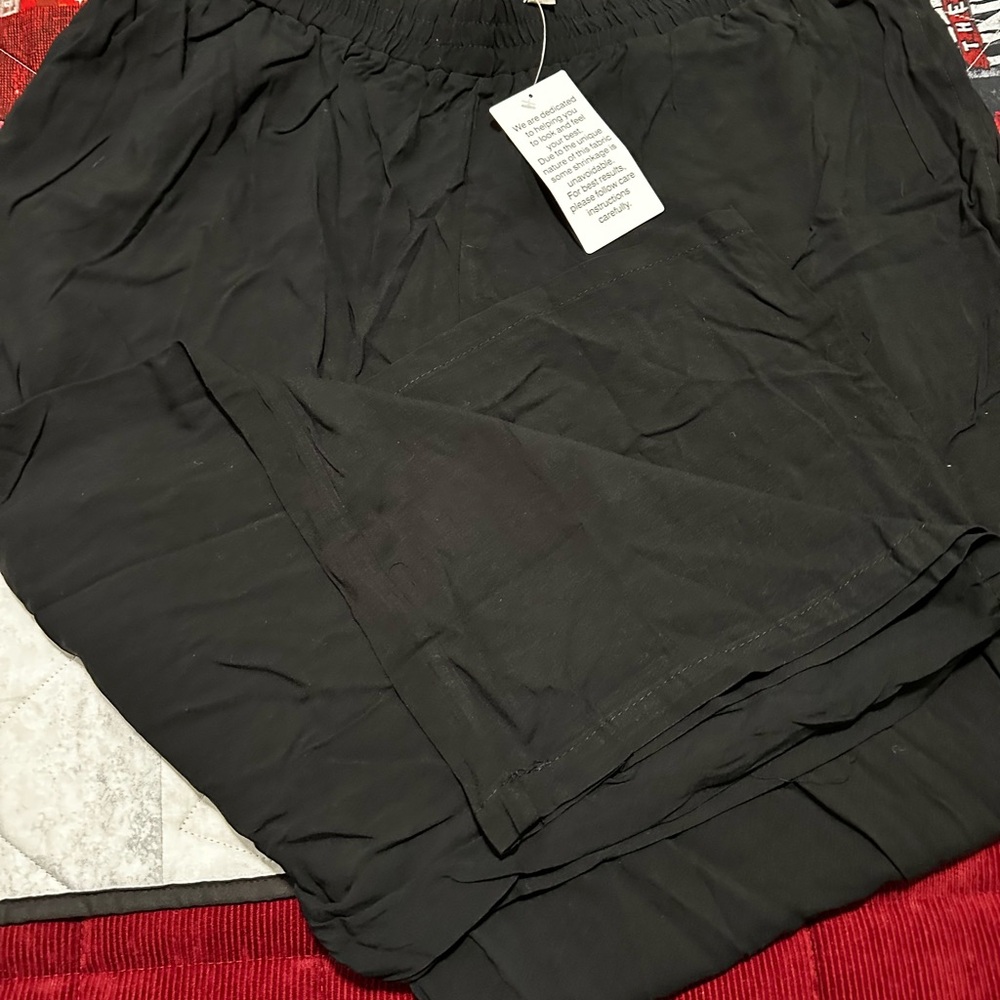Woman Within Black Stretch Waist Pants 20W